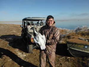 <p>After filling our big game tag we utilized the many species to hunt in Colorado and did some snow goose hunting.  Here is a great bird</p>